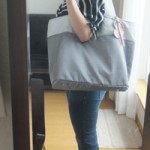 ルカルカ　ナイロンコレクション　ルナ トートマザーズバッグ シルバーグレー