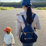 どんな服装にも合って、上品な感じのママリュック